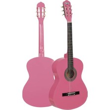 Frefly Store Midex CG-270PK Pembe Renk Klasik Gitar 4/4 Yetişkin Boy Sap Ayarlı Full Set