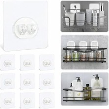 Frefly Store Sogud Kendinden Yapışkanlı Askı 10’lu Set – Güçlü Vakum Duvar Askısı, Su Geçirmez Banyo & Mutfak Askılığı, Delme Gerektirmeyen Raf ve Havlu Askısı, Fayans Cam Için Şeffaf Yapışkan Askı