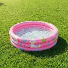 Frefly Store Alpaca 3-Halkalı Şişme Çocuk Havuzu – 100 cm x 30 cm Pembe 57167