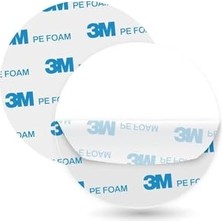 Frefly Store Dünya Magnet 50 Adet 3m Yuvarlak Kesimli Çok Güçlü Çift Taraflı Köpük Bant 38MM Çap