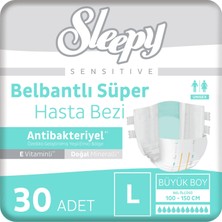 1001 Sensitive Antibakteriyel Süper Yetişkin Hasta Bezi Large 30 Adet