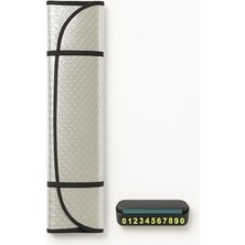 Frefly Store Oto Güneşlik & Park Numaratörü Seti – Katlanabilir Güneşlik (130X60) + Gizlenebilir Telefon Numaratör – Evrensel Uyumluluk, Kolay Kurulum