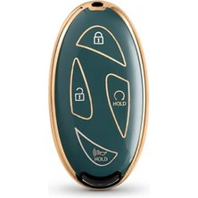 Frefly Store Autohan Keys Nano Anahtar Kılıfı, Tucson, Ioniq ve Kona ile Uyumlu, 5 Butonlu, Gri Altın Renk