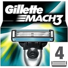 Frefly Store Gillette Mach3 Yedek Tıraş Bıçağı 4'lü