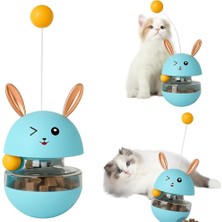 Frefly Store Hazneli Hacıyatmaz  Oyuncağı – Kedi & Küçük Köpekler Için Zeka Geliştirici  Dağıtıcı – Interaktif Eğitim ve Aktivite Oyuncağı, Dayanıklı Abs Plastik (Mavi)