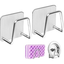 Frefly Store Orret Home 2 Adet Metal Bulaşık Sungeri Askısı, Eviye Lavabo Içi Bulaşık Sungeri Askısı, Çok Amaçlı Kanca, Paslanmaz Çelik, Mutfakta Düzen Sağlayıcı, Dayanıklı ve Şık Tasarım