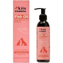 Frefly Store Kito Balık Yağı 200 ml (Kedi ve Köpekler Için Omega 3 & 6 Içerikli Deri, Tüy, Eklem ve Kalp Sağlığı Destekleyici Balık Yağı)