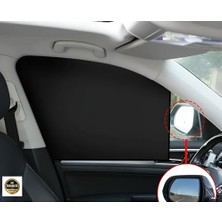 Frefly Store Trakmats Tesla Model Y 2019-2025 ile Uyumlu Oto Güneşlik Perde, 2 Adet, Cırtlı, Siyah, 77X45 cm