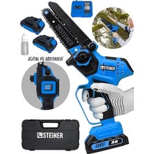 Frefly Store Alman 598 Vf Dijital Şarj Göstergeli Karbon Motor Şarjlı Akülü Dal Kesme Budama Testere Makinesi