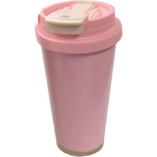 Frefly Store 500 ml Pembe Termos Bardak, Çelik Iç Yapı ile Uzun Süre Sıcak