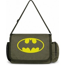 Sevbano Batman Film Kahramanı Baskılı Unisex Okul, Spor, Ofis Çok Amaçlı Postacı Çantası