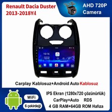Conio Dacia Duster 2013-2018 Yıl uyumlu 4GB Ram 64GB Rom Hafıza Android Kablosuz Carplay Navigasyon Multimedya 9 Inç Ekran Hediye görüş kamerası Hediye Çerçevesi