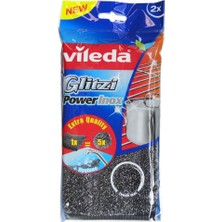 1001 Glitzi Power Pad Inox, Ekstra Kaliteli, Pas Tutmaz, Zorlu Lekeleri Söker, 2'li Paket
