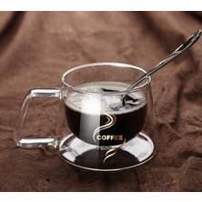 1001 Çift Camlı Katmanlı Çift Cidarlı Coffee Kupa Fincan 200 ml
