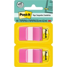 1001 Bayraklar, 50/dispenser, 2 Dispenser/paket, 1 "geniş, Parlak Pembe (680-BP2)