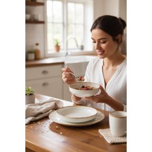 1001 Porselen Modernia Tarçın 24 Parça Yemek Takımı