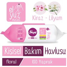 1001 Floral Kişisel Bakım Havlusu 100 Yaprak