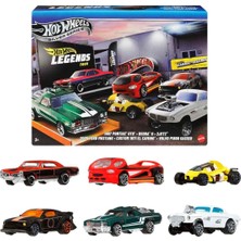 1001 1:64 Ölçekli Metal Oyuncak Araba ve Kamyonlar, Özel Süslemelere Sahip 6'lı Hw Legends Araç Set