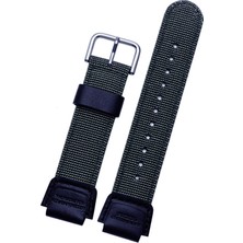 1001 Casio SGW300 / Casio AE1000 Saat Uyumlu Haki Renk Kumaş Tekstil Saat Kordonu Kayışı SGW300