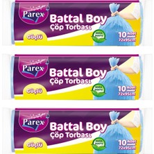 1001 Güçlü Çöp Torbası Battal Boy 3' Lü Paket
