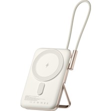 1001 Magsafe Powerbank 10000MAH Standlı 20W Dahili Type-C Kablolu Taşınabilir Hızlı Şarj Cihazı Be