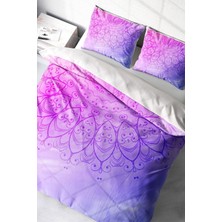 1001 Violet Damask Klasik Çift Kişilik Nevresim Takımı, MONOHOME3510