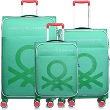 1001 United Colors Of Benetton 14BNT2200-SET Unisex 3 Lü Set Bavul (Yeşil)