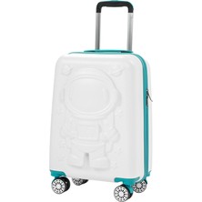 1001 Cotpoly Kabin Boy Abs Çocuk Çocuk Valizi ve Çocuk Bavulu - Nasa Astronot Hafif Küçük Boy Seyah