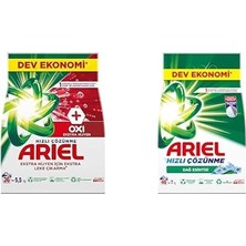 1001 Oxi 5,5 kg Hızlı Çözünme Toz Çamaşır Deterjanı ve Ariel Dağ Esintisi 7 kg Hızlı Çözün