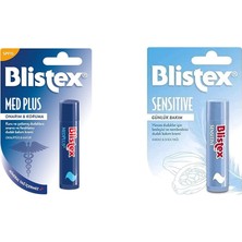 1001 Medplus Stick Onarıcı ve Ferahlatıcı Dudak Bakım Kremi Spf 15 x Blistex Sensitive Besleyici ve
