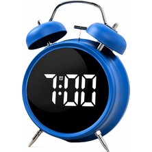 1001 Çift Çanlı Dijital Alarm Saati – 70DB Yüksek Sesli, LED Ekranlı, Sıcaklık ve Tarih Gösteri