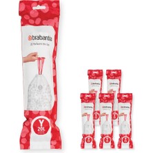 1001 Perfectfit Çöp Torbası, Çoklu Paket, Code Y / 20 L, Çekme Bantlı Ekstra Güçlü Çöp Torbala