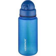 1001 Uzspace 400ML Pipetli El Askılı Tritan Su Matarası Sızdırmaz Bpa Yok Koku Yok (Petrol Mavisi)