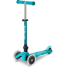 1001 Mini Scooter Deluxe Foldable 3 Tekerlekli Scooter LED Ocean Blue
