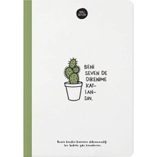 1001 Hisli Şeyler 'beni Seven Dikenime Katlansın' Çizgili Sert Kapak Defter, 14X20, 64 Yaprak
