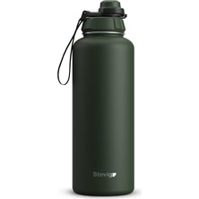 1001 1 Hand Leak-Proof Sızdırmaz Çelik Termos 1500 Mililitre Green ST-252