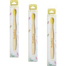 1001 Brush Çocuk Bambu Diş Fırçası Ultra Soft Sarı 1 Paket(1 x 0.1 G) (3 Paketi)