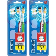 1001 Deep Clean Derinlemesine Temizlik Diş Fırçası 1+1 Orta (2 Paketi)