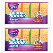 1001 Bubble Sünger Düz 5'li Ikili Set