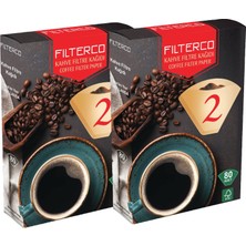 1001 Filterco Kahve Filtre Kağıdı 1x2 80'li 2 Paket 160'LI