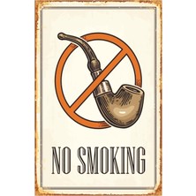 1001 Kuşe Kağıt Duvar Posteri No Smoking Retro Vintage DRTR0109