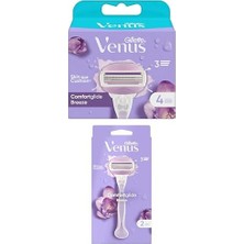 1001 Venüs Gillete Breeze Tıraş Makinesi + Yedek Tıraş Bıçağı 4'lü x 2 Adet