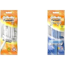 1001 Permatik Kullan At Tıraş Bıçağı 10 Adet ve Gillette Permatik Banyo Kullan At Erkek Tıraş Bı