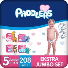 1001 Bebek Bezi 5 Numara Junior (11-18 Kg) 208 Adet – Ekstra Jumbo Set