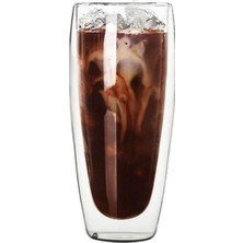 1001 Çift Cidarlı Uzun Meşrubat, Kokteyl, Latte, Su Bardağı, 320 Ml, Cam Bardak, 1 Adet - 12324