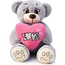 1001 Gri Love Kalpli Pelüş Sevimli Ayıcık,hollywood Ayısı,doldurulabilir Pelüş Oyuncak,aşık Ay�