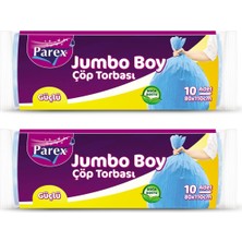 1001 Güçlü Çöp Torbası Jumbo Boy 10'lu 80 x 110 cm Ikili Set