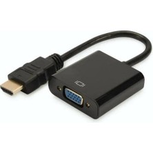 1001 HDMI To VGA Kablo Çevirici Dönüştürücü Görüntü Siyah