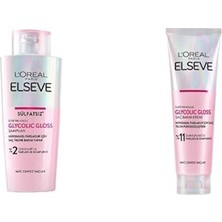 1001 L'oréal Parıs Seti | Elseve Glycolic Gloss Mükemmel Parlaklık Için Bakım Yapan Şampuan 200 ml