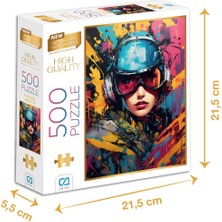 1001 Pilot Kadın 500 Parça 2,2mm Kalınlık 48X33CM Profesyonel Hobi Puzzle Yapboz Serisi